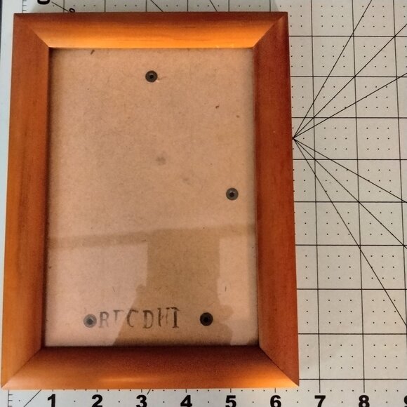 Wood Picture Frame brown 5x7 Photo Easel Back Wall Mount Vintage Desktop Office - Picture 6 of 6